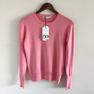 Zara Pink Crew Neck Sweater